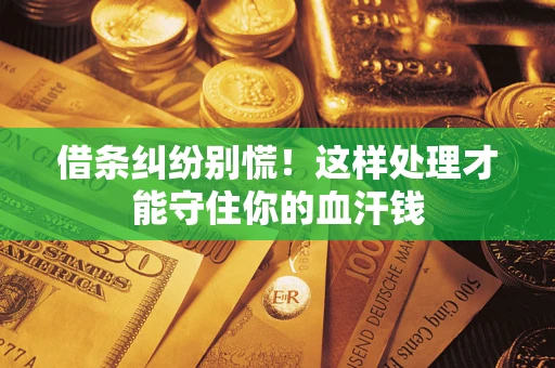 北京借条纠纷别慌!这样处理才能守住你的血汗钱 北京借条纠纷别慌!这样处理才能守住你的血汗钱